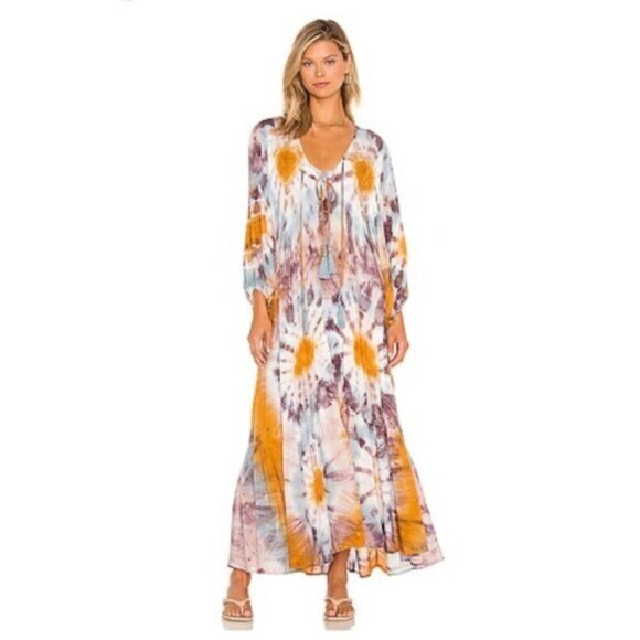 NWT Young Fabulous & Broke Dawn Tie Dye Maxi Dress - Picture 1 of 11